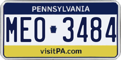 PA license plate MEO3484
