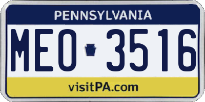 PA license plate MEO3516