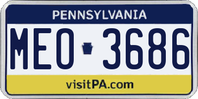 PA license plate MEO3686