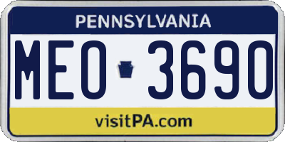 PA license plate MEO3690