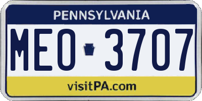 PA license plate MEO3707