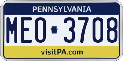 PA license plate MEO3708