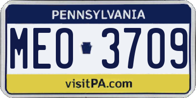 PA license plate MEO3709