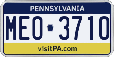 PA license plate MEO3710