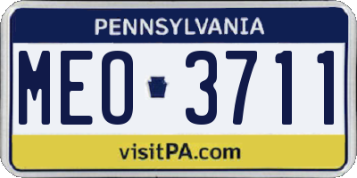 PA license plate MEO3711