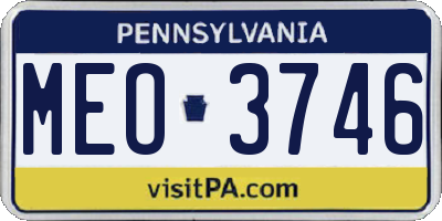 PA license plate MEO3746