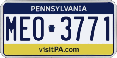 PA license plate MEO3771