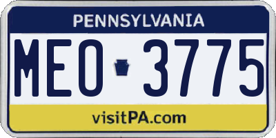 PA license plate MEO3775