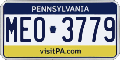 PA license plate MEO3779