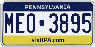 PA license plate MEO3895
