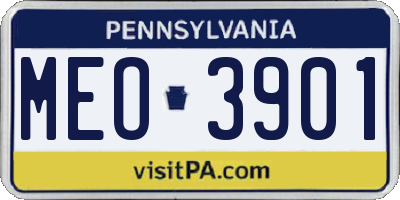 PA license plate MEO3901