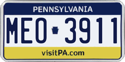 PA license plate MEO3911