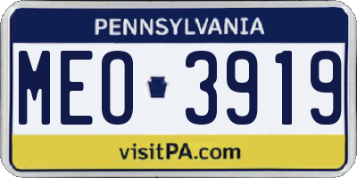 PA license plate MEO3919
