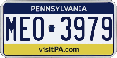 PA license plate MEO3979