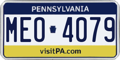 PA license plate MEO4079