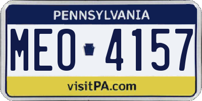 PA license plate MEO4157