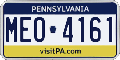 PA license plate MEO4161