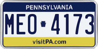 PA license plate MEO4173