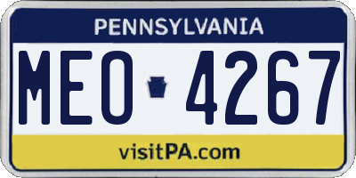 PA license plate MEO4267