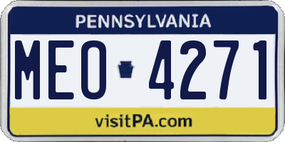 PA license plate MEO4271