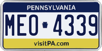PA license plate MEO4339
