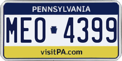 PA license plate MEO4399