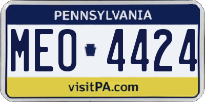 PA license plate MEO4424