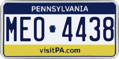PA license plate MEO4438