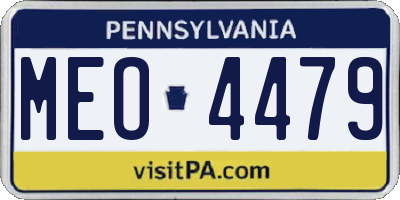 PA license plate MEO4479