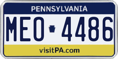 PA license plate MEO4486