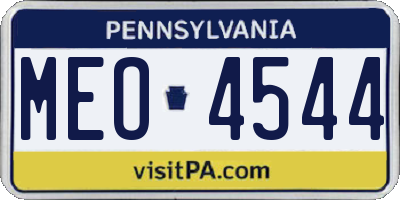 PA license plate MEO4544