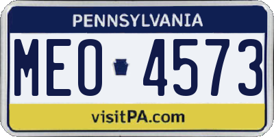 PA license plate MEO4573