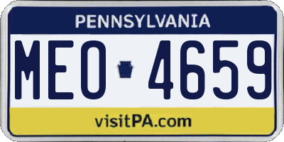 PA license plate MEO4659