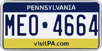 PA license plate MEO4664