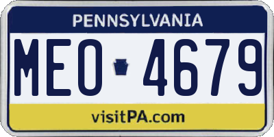 PA license plate MEO4679