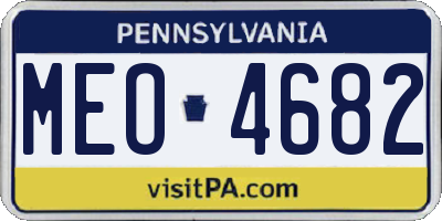 PA license plate MEO4682