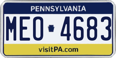 PA license plate MEO4683