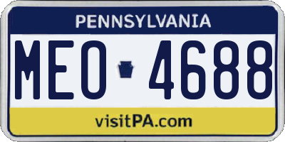 PA license plate MEO4688
