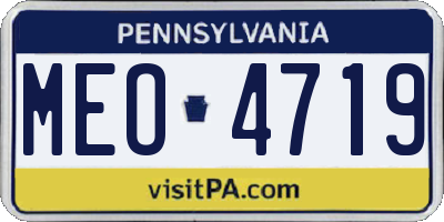 PA license plate MEO4719
