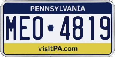 PA license plate MEO4819