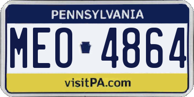 PA license plate MEO4864
