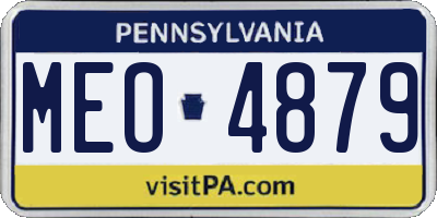 PA license plate MEO4879