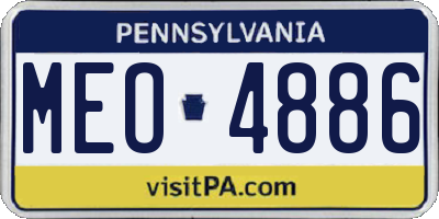 PA license plate MEO4886