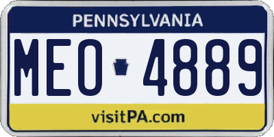 PA license plate MEO4889