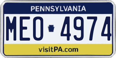 PA license plate MEO4974