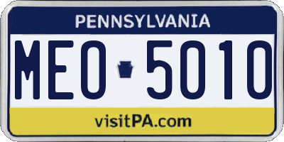 PA license plate MEO5010