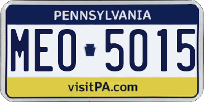 PA license plate MEO5015