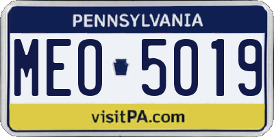 PA license plate MEO5019