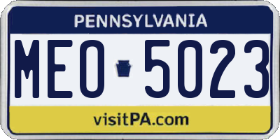 PA license plate MEO5023