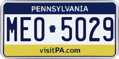 PA license plate MEO5029